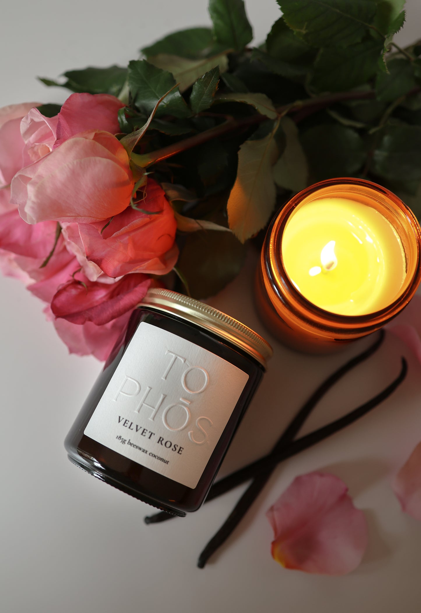 Velvet Rose Beeswax Candle