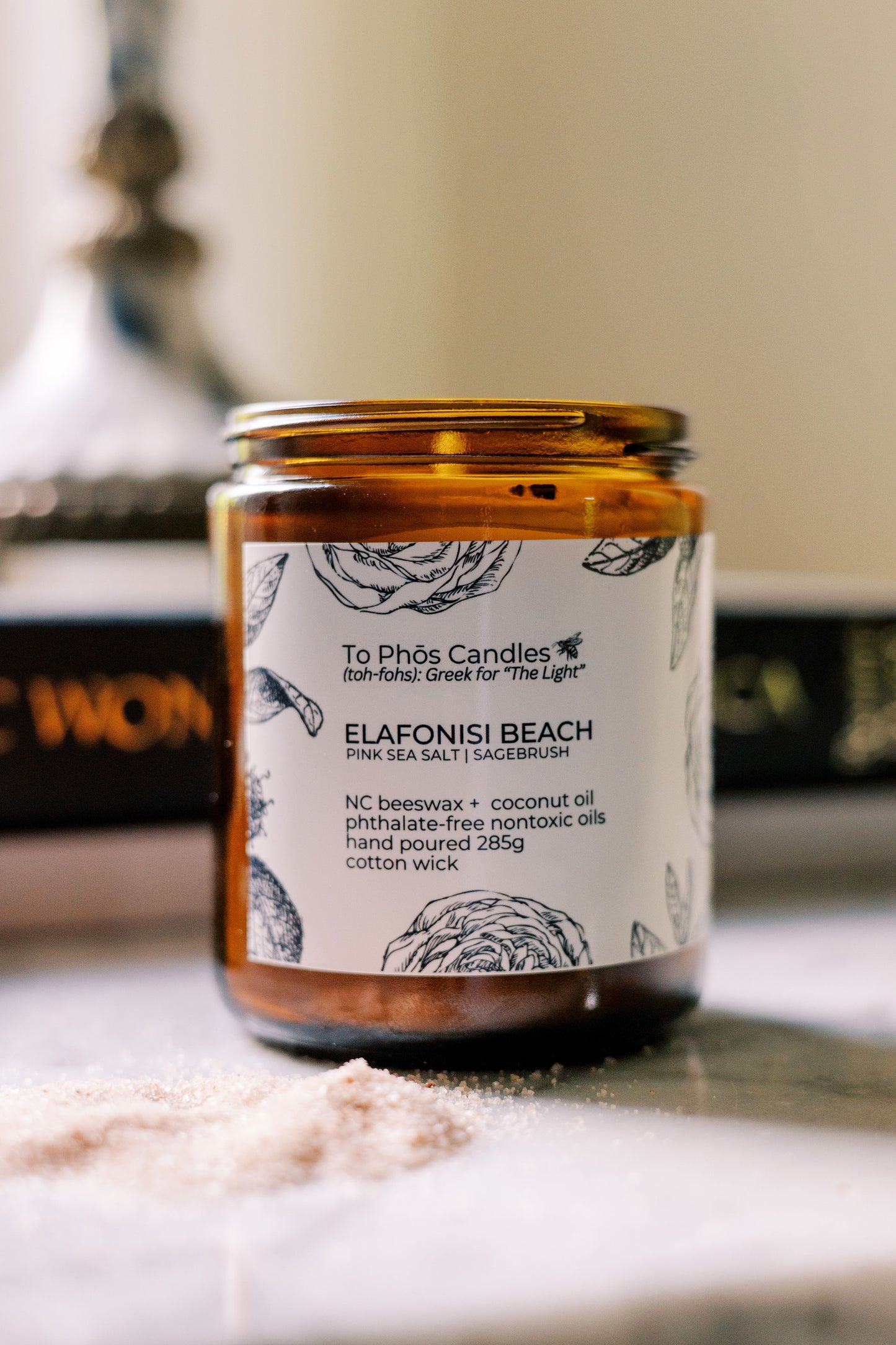 Elafonísi Beach Beeswax Candle