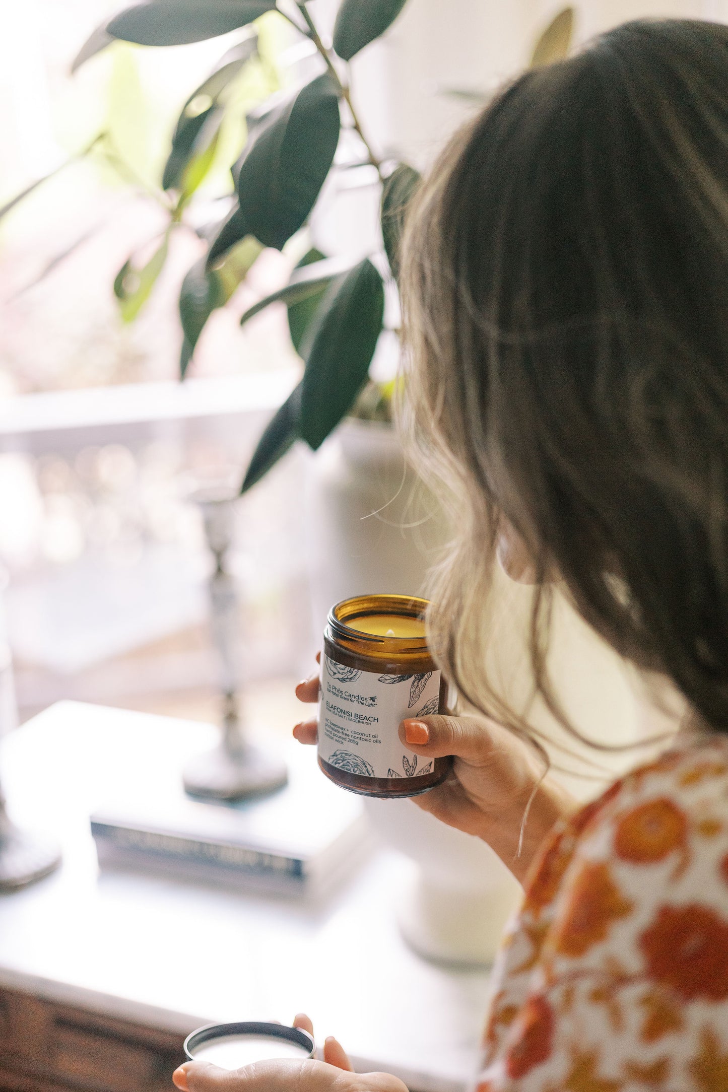 Elafonísi Beach Beeswax Candle