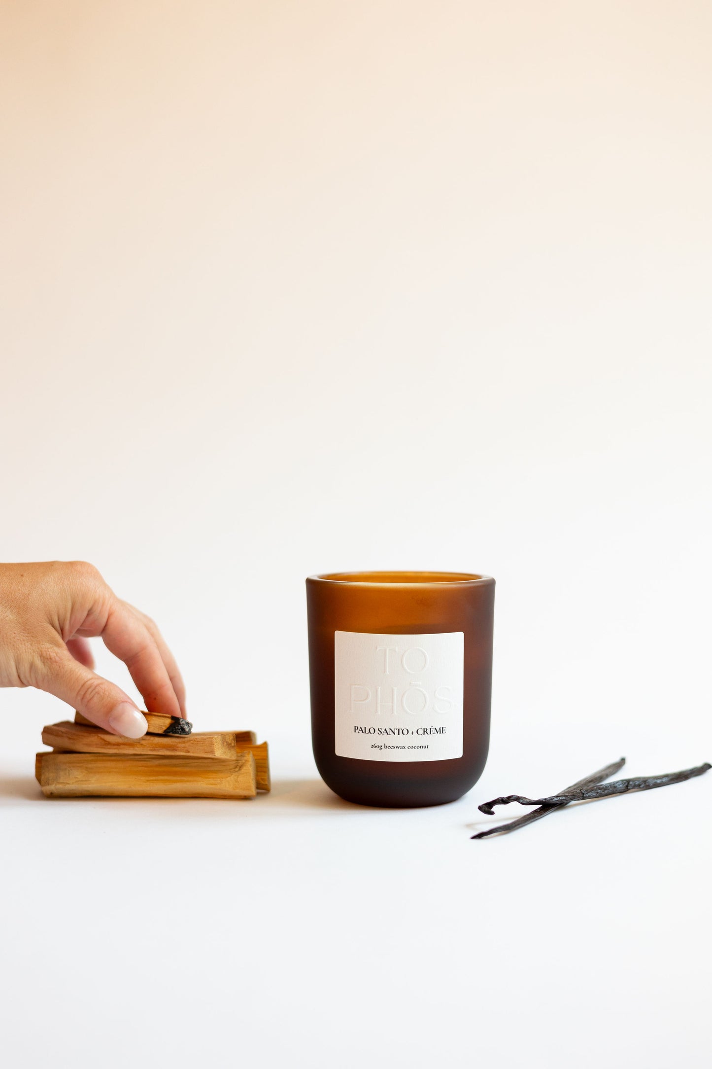 Palo Santo + Crème Beeswax Candle