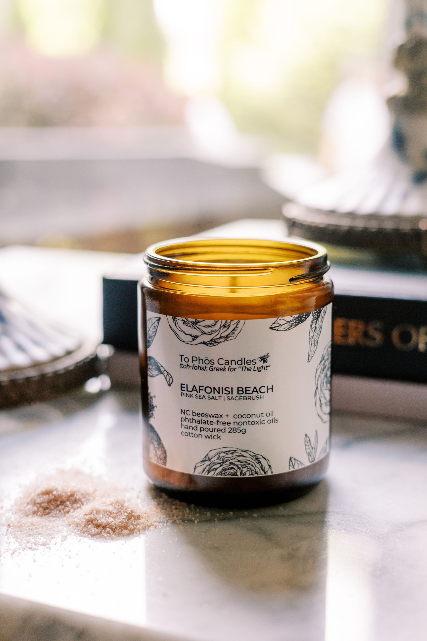 Elafonísi Beach Beeswax Candle