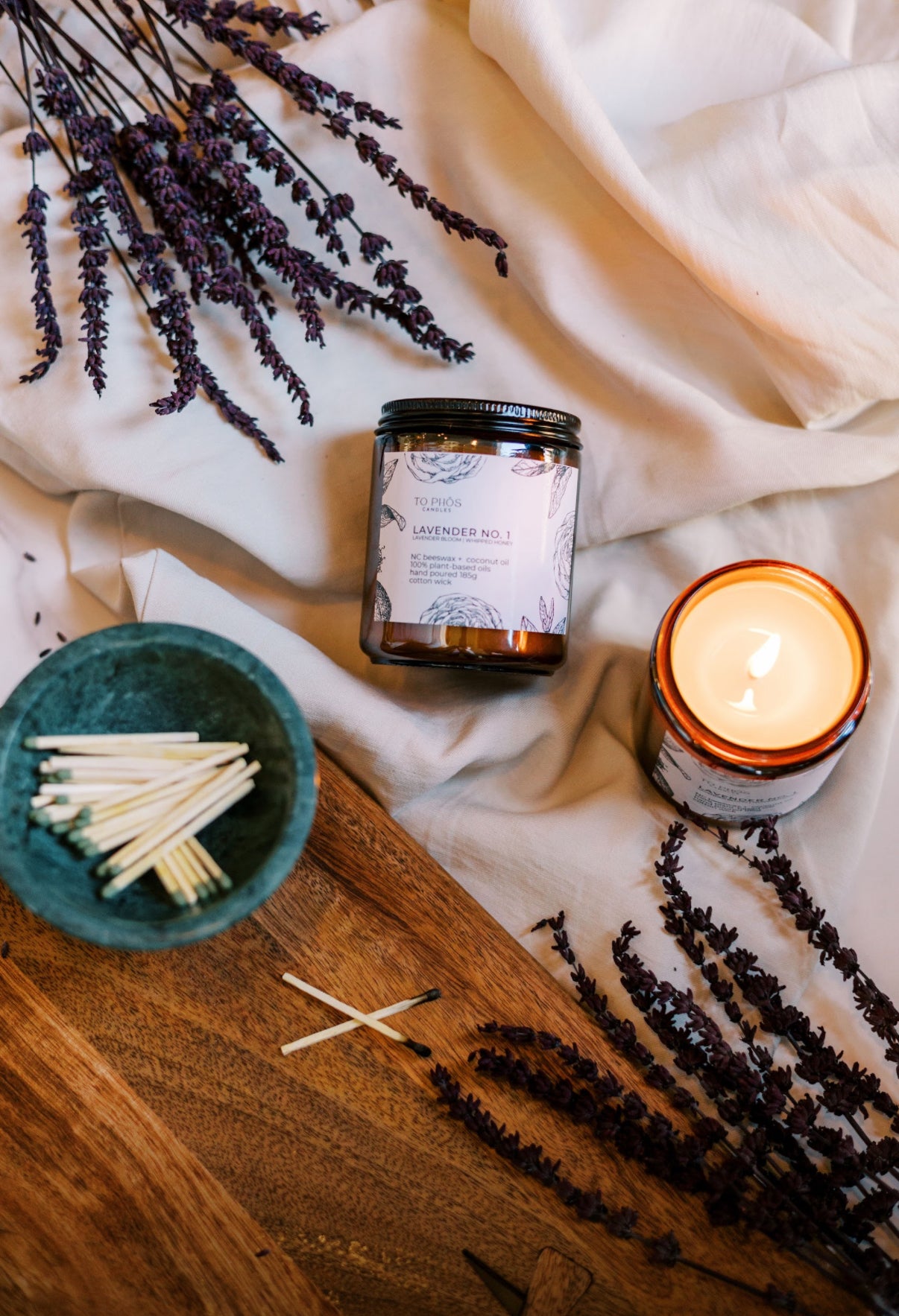 100% Plant-Based Oils Beeswax Candles