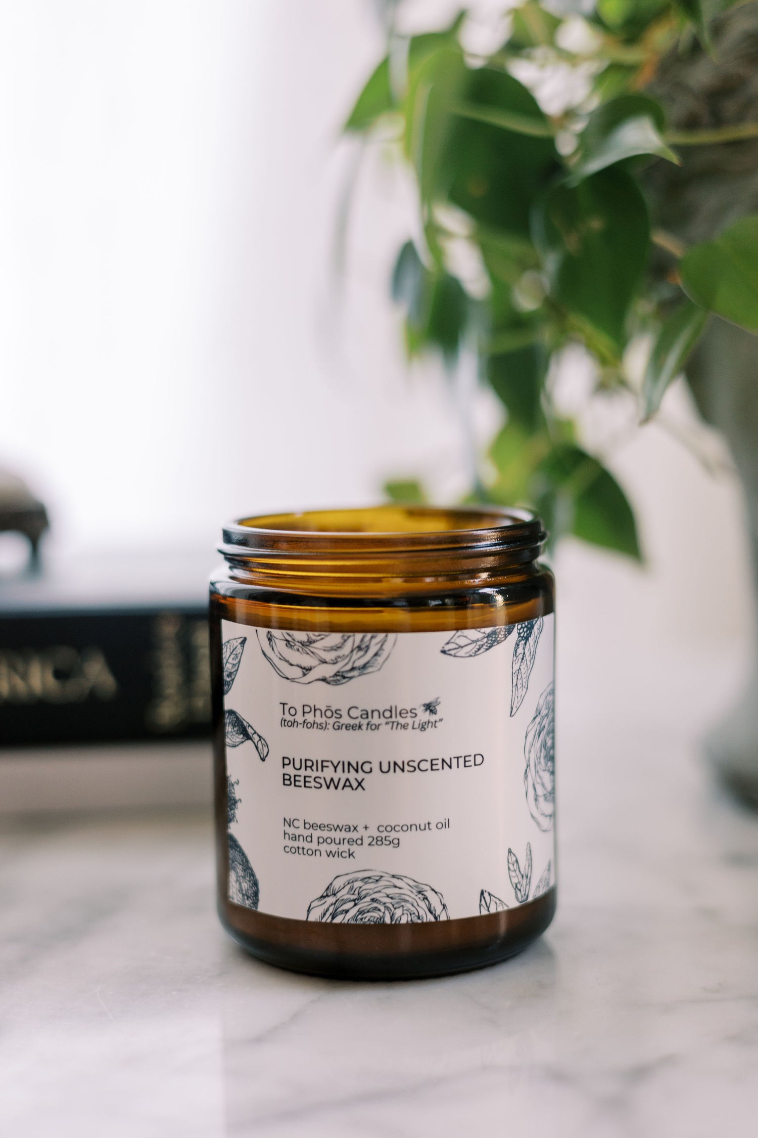 Unscented Beeswax Candles