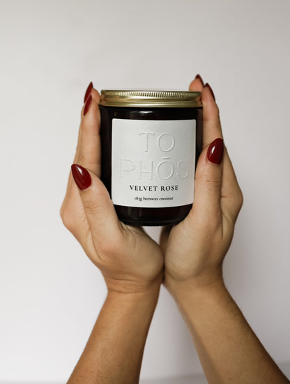 Velvet Rose Beeswax Candle