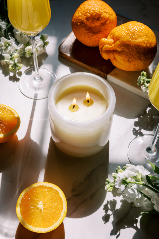 Morning Mimosa Beeswax Candle
