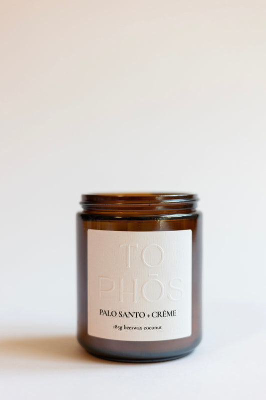 Palo Santo + Crème Beeswax Candle