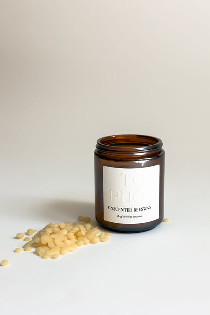 Purifying Unscented Beeswax Candle