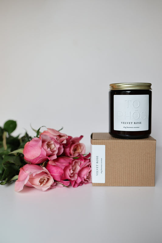 Velvet Rose Beeswax Candle