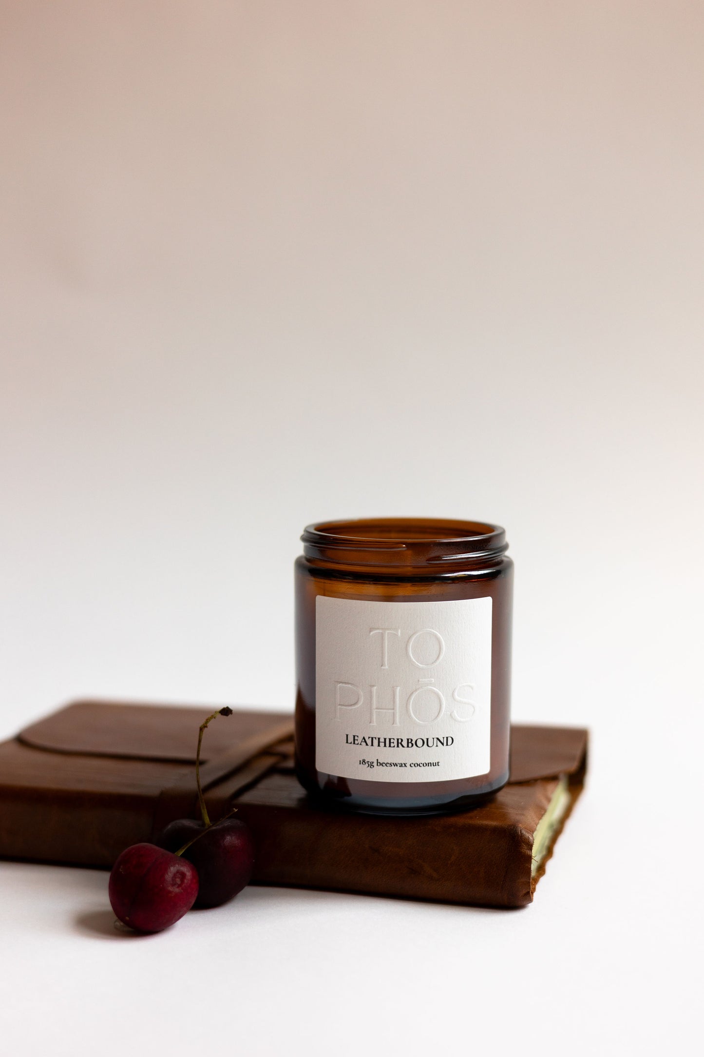 Leatherbound Beeswax Candle