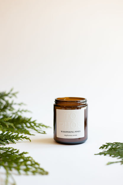 Whispering Pines Beeswax Candle