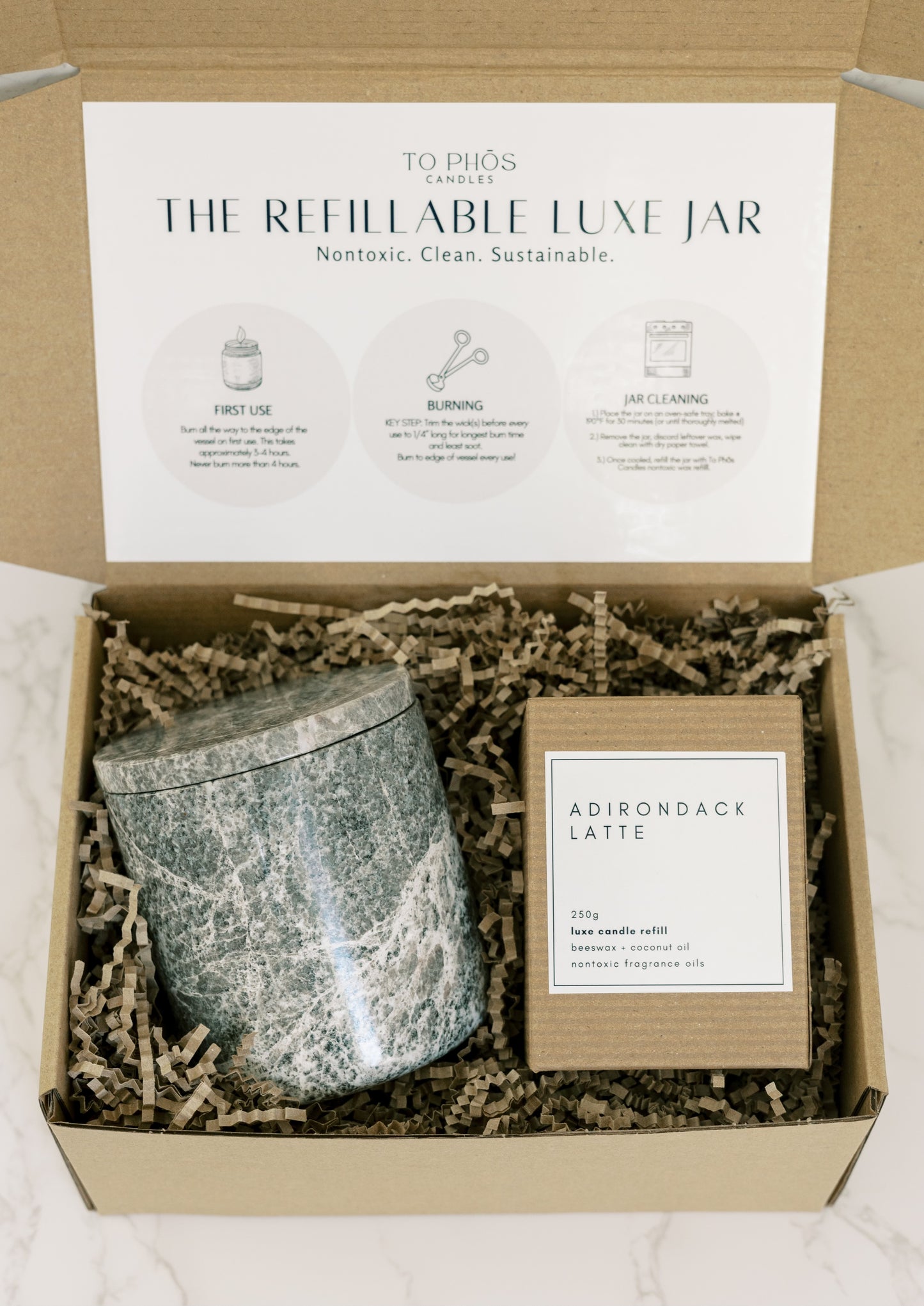 The Refillable Luxe Jar + Candle Set